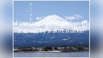 Foxy lady embarased on the street by a skirt sharker