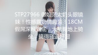 STP27966 御姐范大奶头眼镜妹！性感露奶情趣装！18CM假屌深喉到底，大肥臀地上骑坐，搞得骚逼好湿